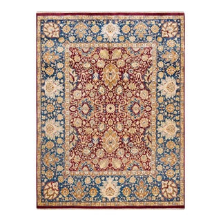 Mogul, One-of-a-Kind Hand-Knotted Area Rug in Red, 7' 10" x 10' 4" For Sale