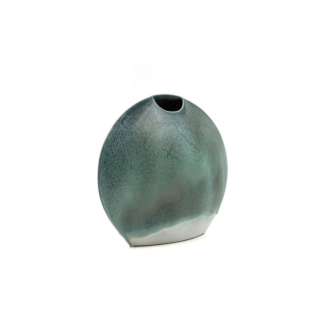 Mid-Century Modern Blue Ceramic Solifleur Vase, France, 1970s For Sale - Image 6 of 17