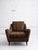 Mid-century lounge chair in striped upholstery in the style of Harvey Probber. Some stiffening to the foam but still...