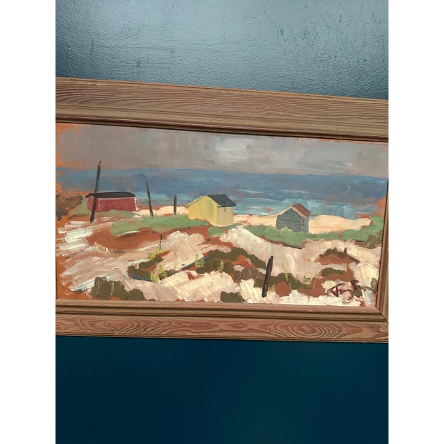 Frans Lundberg, Coastal Village, 1950s, Oil on Panel, Framed For Sale - Image 7 of 18
