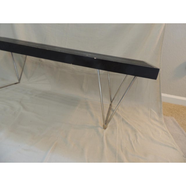 Mid Century-Modern Slatted Wood Bench in the Style of George Nelson For Sale - Image 4 of 7