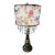 Mid 20th Century Hummingbird Floral Shade With Brass Toned Lamp For Sale