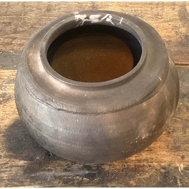 Coffee Vintage Original Studio Pottery Matte Glaze Vase For Sale - Image 8 of 12