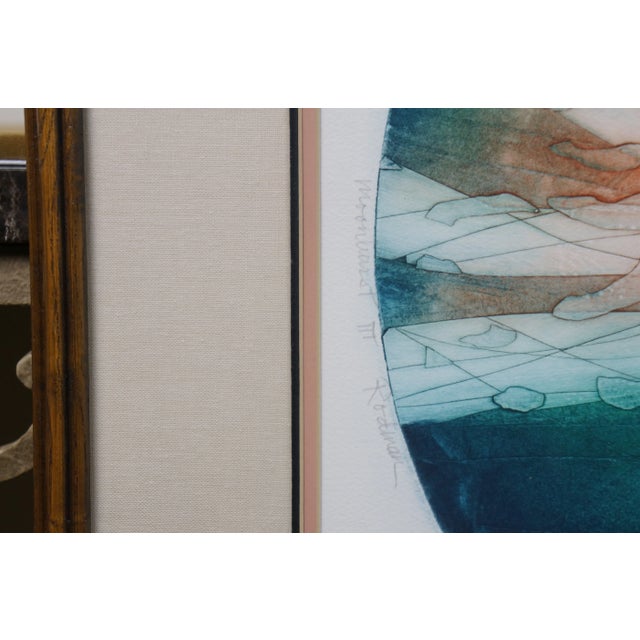 Late 20th Century Ruth Rodman Signed Limited Edition Abstract Moonburt III Serigraph 30" For Sale - Image 10 of 12