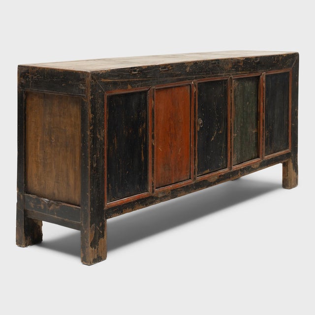 Chinese Red Door Coffer, C. 1900 For Sale - Image 4 of 7
