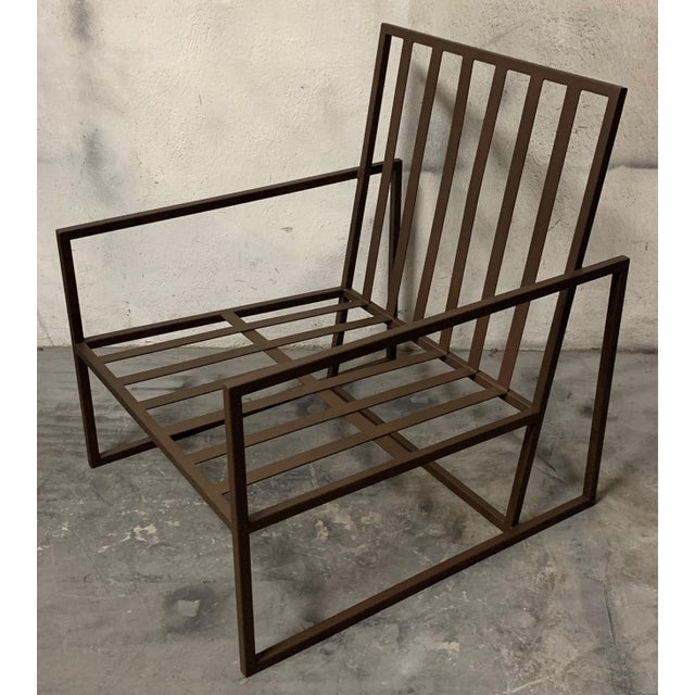New Outdoor Armchair in Wrought Iron For Sale - Image 6 of 13