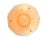 Metal Vintage Three Chain Bowl Light Amber Glass Bedroom or Hallway Ceiling Light Restored Brushed Brass and New Wiring For Sale - Image 7 of 7