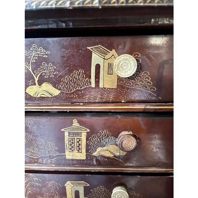 19th Century 19th Century Chinese Export Lacquer Table Cabinet Qing Period For Sale - Image 5 of 9