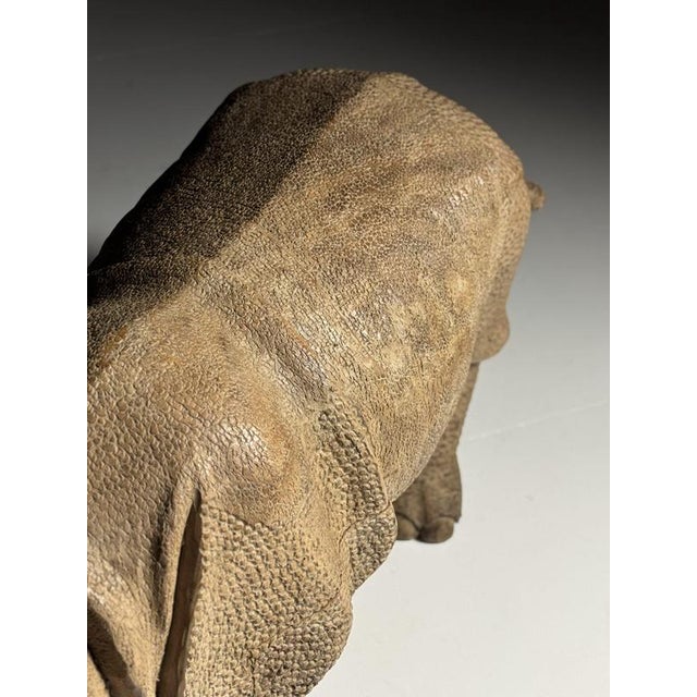 Hand-Carved Wooden Rhinoceros Statues, 1960s, Set of 2 For Sale - Image 18 of 18