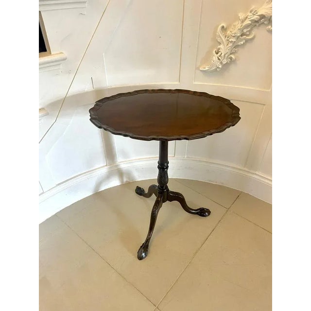Antique Victorian Carved Mahogany Lamp Table, 1870 For Sale - Image 13 of 13