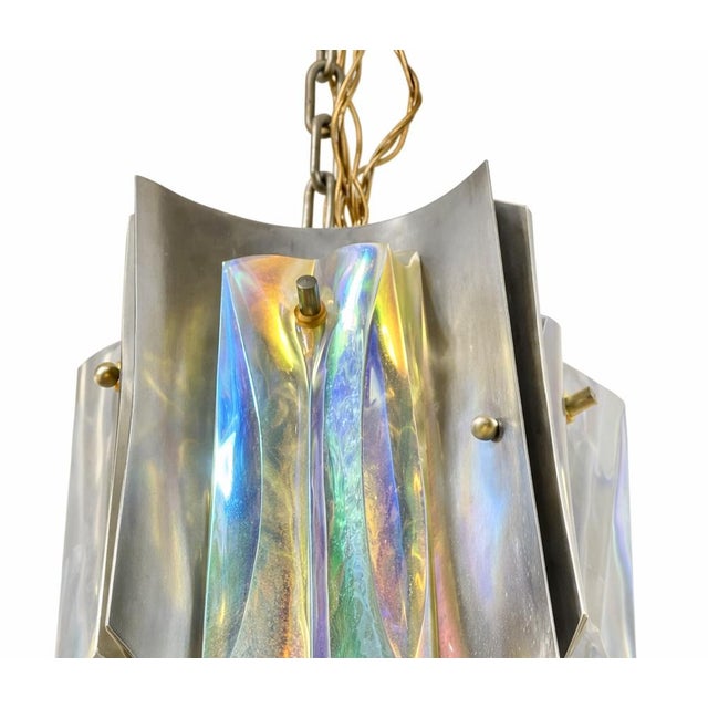 Mid-Century Modern Space Age Pendant Lamp in Murano Glass by Paolo Venini, 1960s For Sale - Image 3 of 5
