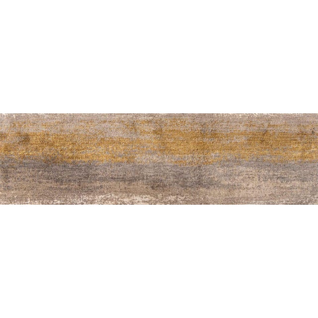 Karastand "Enigma" Beige Polyester Runner. 7' 9" L x 2' 3" W. Provenance: From an East 74th Street Estate.
