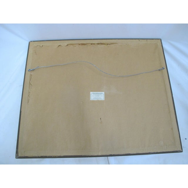 Paint Frank Leonard Brooks Signed Gilt Frame Sunflower & 2 Figures Watercolor Painting For Sale - Image 7 of 7