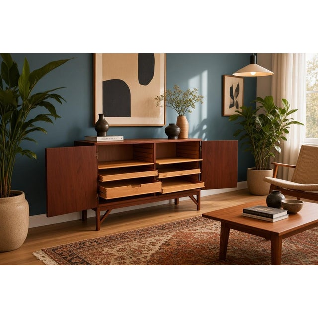 China Cabinet Model 132 in Teak by Børge Mogensen for FDB, 1960s For Sale - Image 10 of 16
