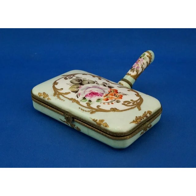 Ceramic Empire Style Porcelain Hand-Warmer Box from Sevrès Manufacture, Paris, France, 18th Century For Sale - Image 7 of 18