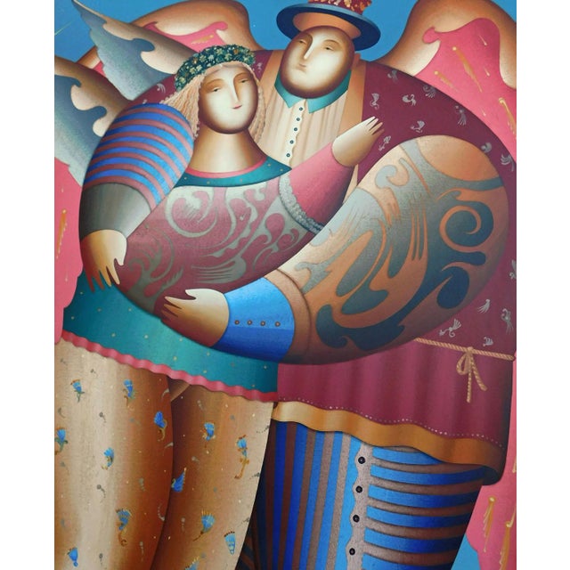 Anton Arkhipov Enamored Original Russian Painting With Custom Frame Art Artwork For Sale - Image 9 of 11