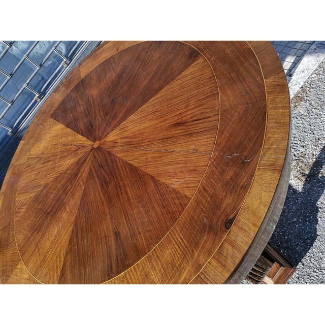 Empire Dining Table in Walnut, Italy, 1870s For Sale - Image 13 of 18