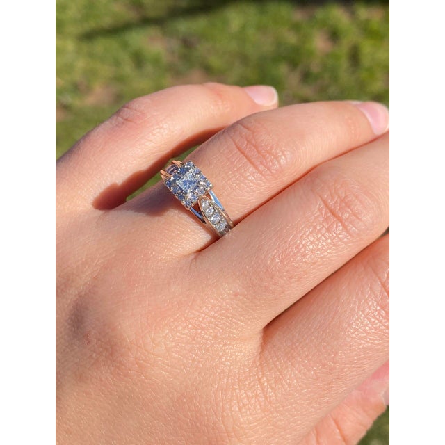 The Gloucester: Keepsake Signed White Gold Promise Ring with Natural Diamonds For Sale - Image 11 of 11