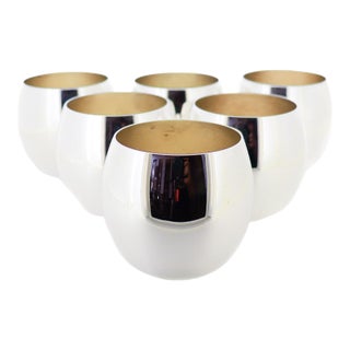 Set of 6 Tiffany & Co. Sterling Silver Cocktail Tumblers or Mugs For Sale