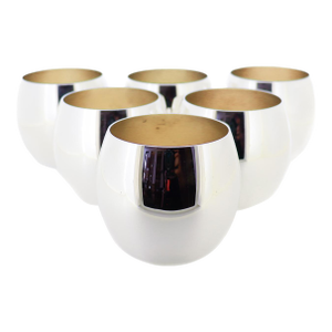 Set of 6 Tiffany & Co. Sterling Silver Cocktail Tumblers or Mugs