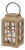 Natural Wooden Lantern with Glass Hurricane For Sale