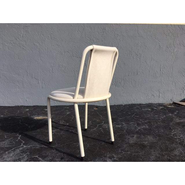 Metal 1980s Giovannetti Italian White Dining Chairs - Set of 6 For Sale - Image 7 of 13