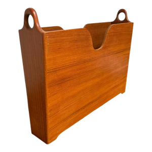 Mid 20th Century Danish Teak Wood Magazine Rack
