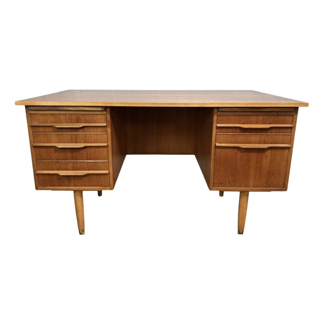 Mid-Century Danish Teak Desk, 1960s For Sale
