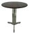Flexform Walnut and Stainless MCM Style Round Top Side Table For Sale