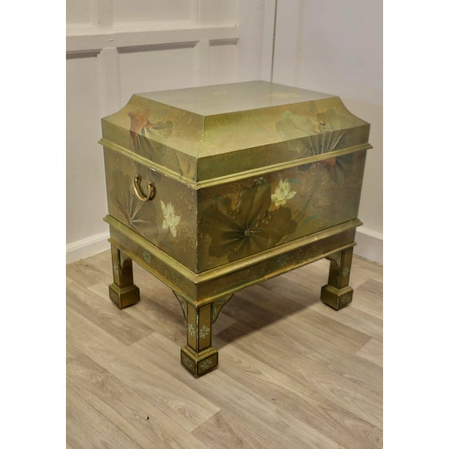 Large Chinoiserie Cellarette Cabinet on Stand, 1940s, Set of 2 For Sale - Image 4 of 8