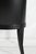 Elegant dining chair. Minimal, classic, black-on-black design. Double doweled corners, natural leather, fine nail head...