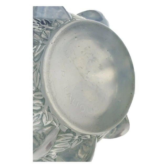 René Lalique Rampillon Vase in Opalescent Glass by René Lalique for Boch Frères For Sale - Image 4 of 5