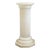 1980s Neoclassical Alabaster Marble Column Pedestal Side Table For Sale