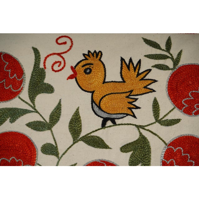 Textile Suzani Duck Tapestry - Tribal Textile 1'6'' X 3' For Sale - Image 7 of 11