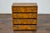 1940s Italian Walnut Commode with Elaborate Grain Patterns and Brass Hardware For Sale - Image 4 of 12