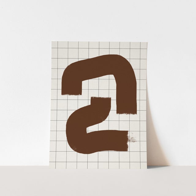 Contemporary Abstract Brown Composition Giclee Print For Sale - Image 4 of 5