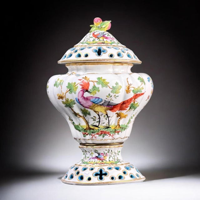 Samson Porcelain Covered Vase with Birds from Befos For Sale - Image 14 of 14