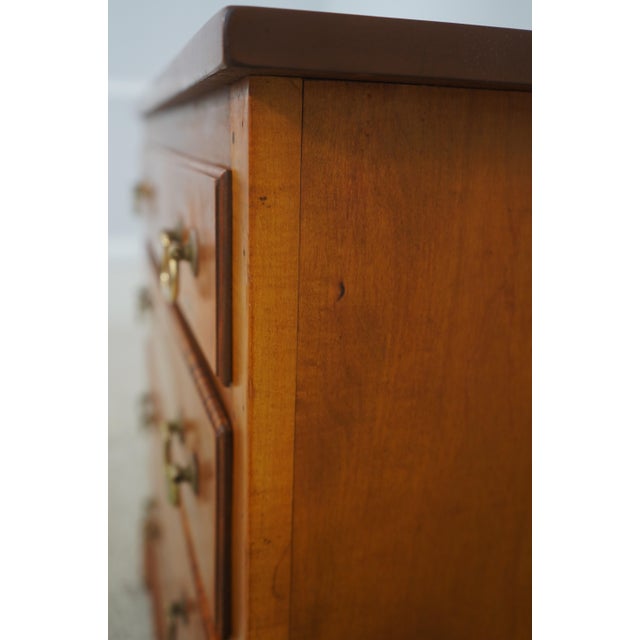 Vintage Bench Made Tiger Maple 4 Drawer Bachelor Chest For Sale - Image 15 of 16