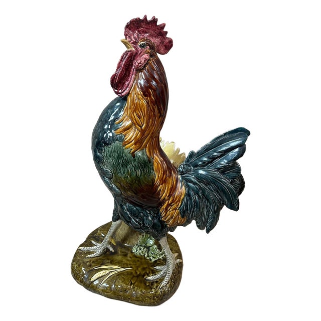 Earthenware Rooster by P. Comoléra, 1888 For Sale