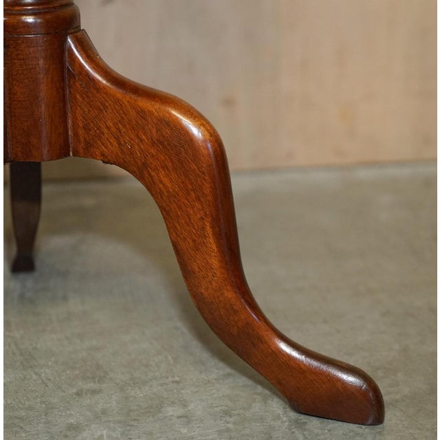 Gold Vintage Hardwood Heritage Green Leather Wine Table, 1930s For Sale - Image 8 of 16