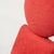 Red High-Back Chair in Red Fabric with Wooden and Brass Feet, 1960s For Sale - Image 8 of 10