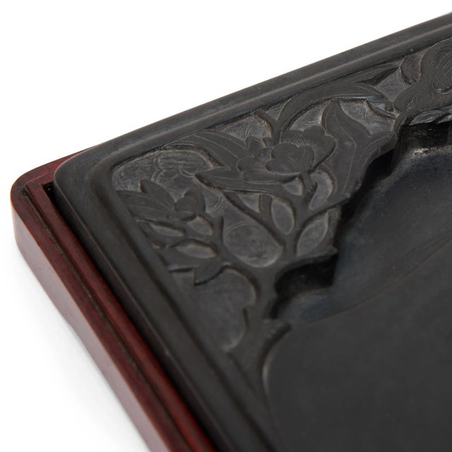 Asian Chinese Flora and Fauna Inkstone, c. 1850 For Sale - Image 3 of 6