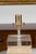 Cream Pair of Italian Midcentury Pyramidal Shaped Fragment Table Lamps with Lucite For Sale - Image 8 of 11