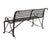 Rustic European Early 20th Century Black Wrought Iron Garden Bench, Industrial Style For Sale - Image 3 of 4
