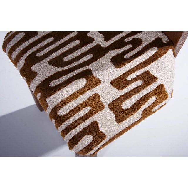 Vintage Brutalist Oak Dining Chairs, 1970s, Set of 8 For Sale - Image 6 of 7