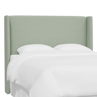 Jordan Full Wingback Headboard in Zuma Seafoam For Sale