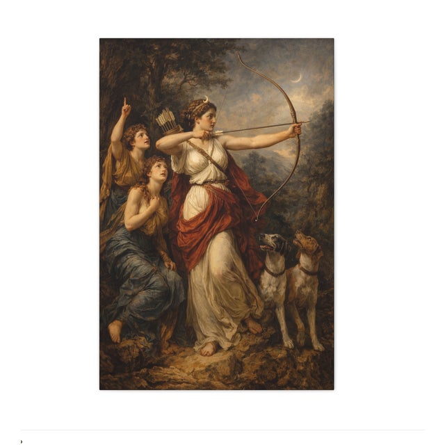 Atelier Aria Lumae Artemis Huntress of the Crescent Moon Fine Art Gallery Board Print For Sale - Image 13 of 13
