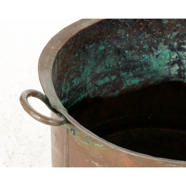 Rare Danish handmade copper bowl, signed with royal signature, circa 1750 - 70 H. 38 Dia. 65 cm H. 14.9 Dia. 25.5 in