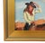 Farmhouse Impressionist Farmhouse Western Cowgirl Painting Including the Antiqued Gold Wood Frame For Sale - Image 3 of 5