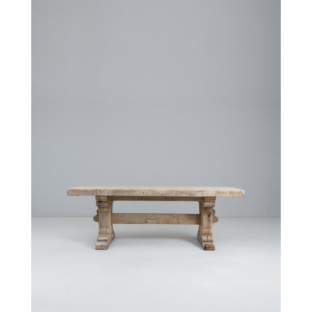 20th Century French Oak Trestle Dining Table For Sale - Image 16 of 18